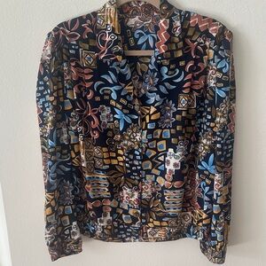Colorful Patterned Blouse
